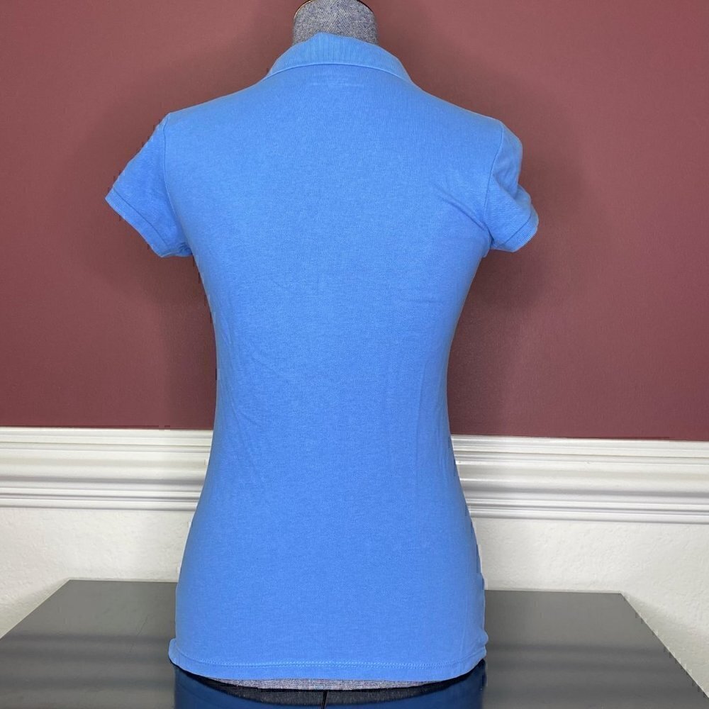 Calvin Klein blue v-neck short sleeve collared tee size XS Polo style shirt - Picture 3 of 3
